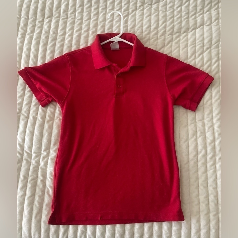Boys Red School Uniform Shirt Size S